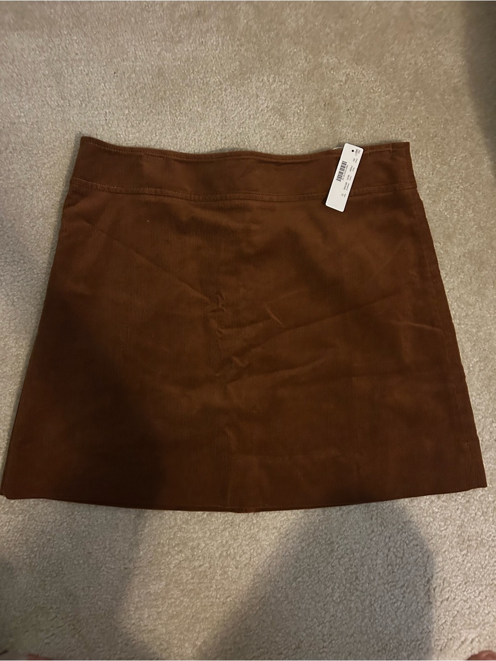NWT J.Crew Brown Corduroy Mini Skirt - size 12